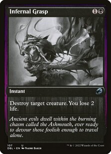 牌客窝 万智牌  炼狱之攫 Infernal Grasp 银 黑 闪