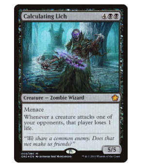 牌客窝 万智牌 心计巫妖 Calculating Lich 秘稀 黑 闪