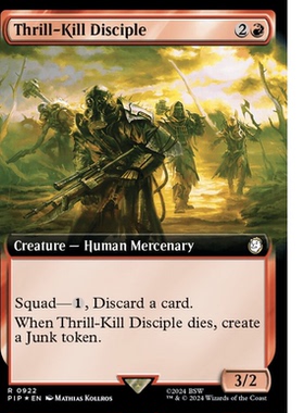 牌客窝 万智牌  嗜杀弟子帮徒 Thrill-Kill Disciple 金 红 闪