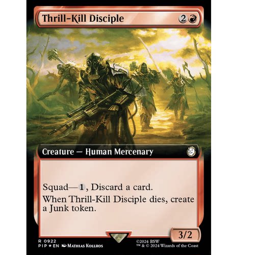 牌客窝 万智牌  嗜杀弟子帮徒 Thrill-Kill Disciple 金 红 闪