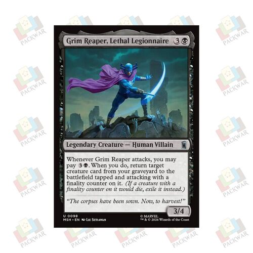 万智 致命军团长镰刀死神 Grim Reaper, Lethal Legionnaire 银黑
