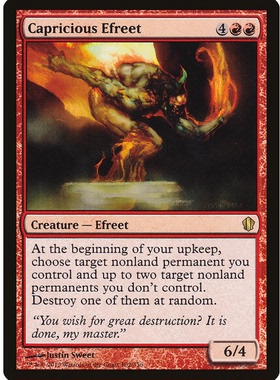 牌客窝 万智牌  任性魔神  Capricious Efreet  金 红