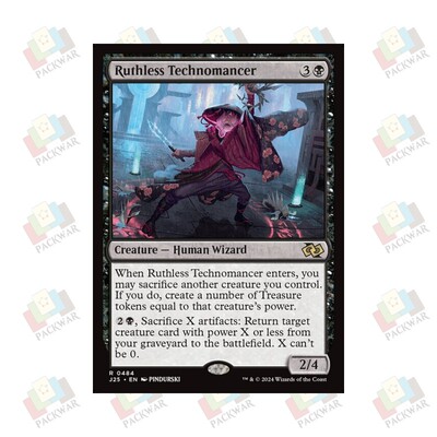牌客窝 万智牌 绝情科技冥师 Ruthless Technomancer 金 黑 闪