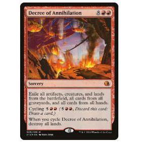 牌客窝 万智牌 灭绝的宣判  Decree of Annihilation 秘稀 红 闪