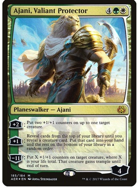 万智牌 英勇卫士阿耶尼 Ajani, Valiant Protector 秘稀 多 闪