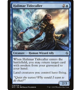 牌客窝 万智牌 哈利玛唤潮师 Halimar Tidecaller 银 蓝 简中 BFZ