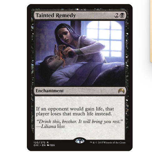 牌客窝 万智牌 染毒疗法 Tainted Remedy 金 黑