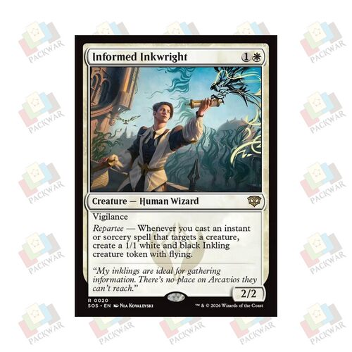 牌客窝 万智牌 灵通弄墨师 Informed Inkwright 金 白 闪