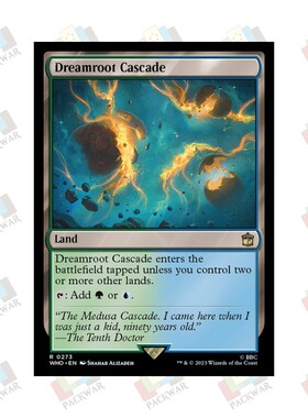 牌客窝 万智牌 幻根瀑布 Dreamroot Cascade 金 地 闪