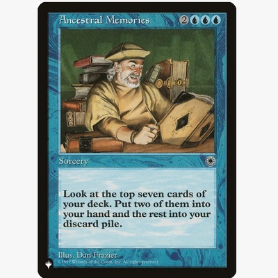 牌客窝 万智牌  先人的回忆 Ancestral Memories 铁 蓝色