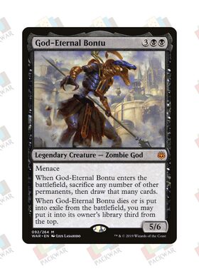 牌客窝 万智牌 永生煞神芭图 God-Eternal Bontu 秘稀 黑 闪