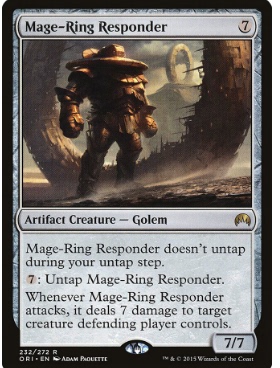 牌客窝 万智牌  法师环塔守卫 Mage-Ring Responder 金 平闪 神器