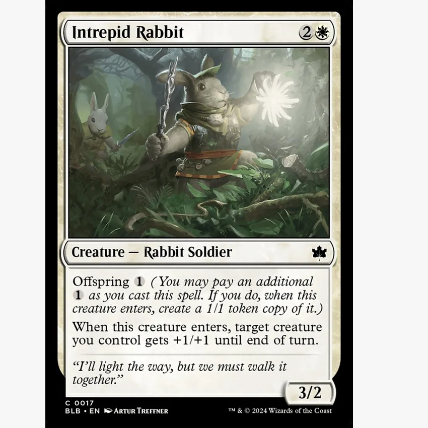 牌客窝 万智牌 无畏勇兔 Intrepid Rabbit 铁 白色