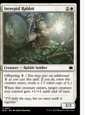 牌客窝 万智牌 无畏勇兔 Intrepid Rabbit 铁 白色