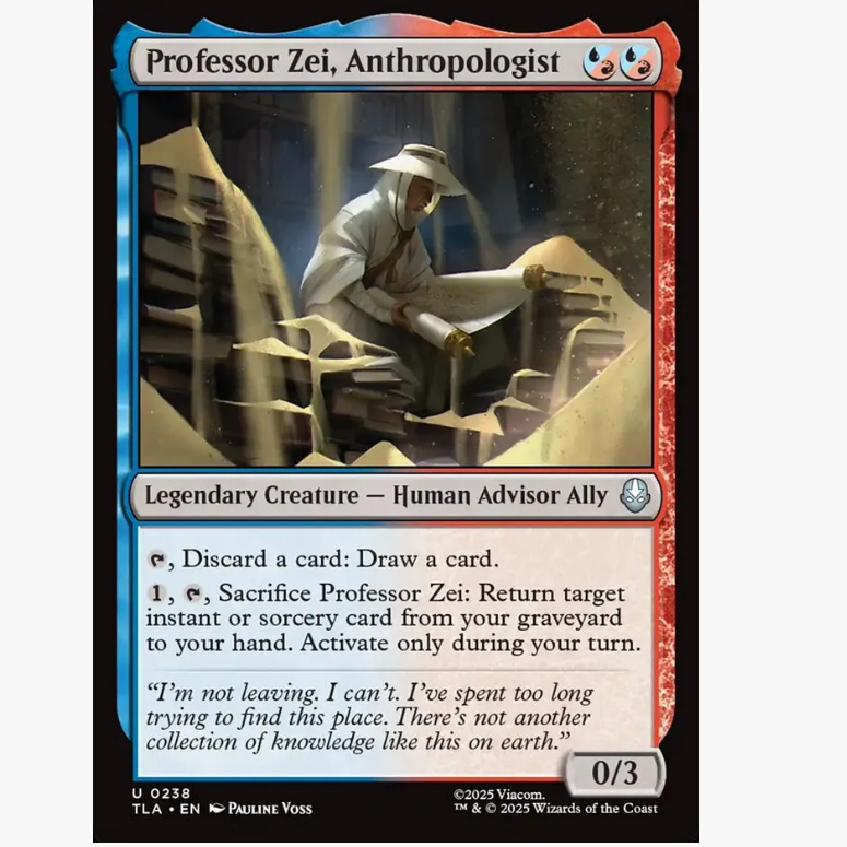 万智牌 人类学家翟教授 Professor Zei, Anthropologist 银 多色