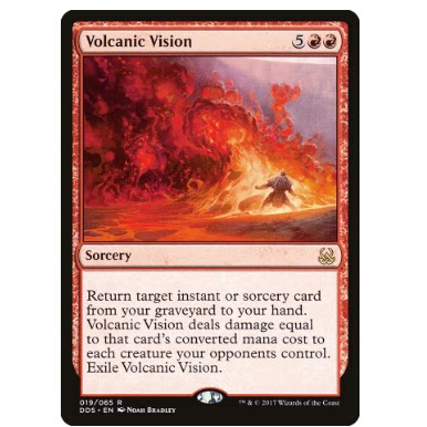 牌客窝 万智牌  火山预示  Volcanic Vision  金 红 英文