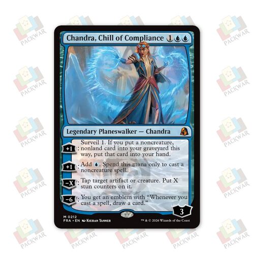 万智牌 适令寒冰茜卓 Chandra, Chill of Compliance 秘稀 蓝 闪
