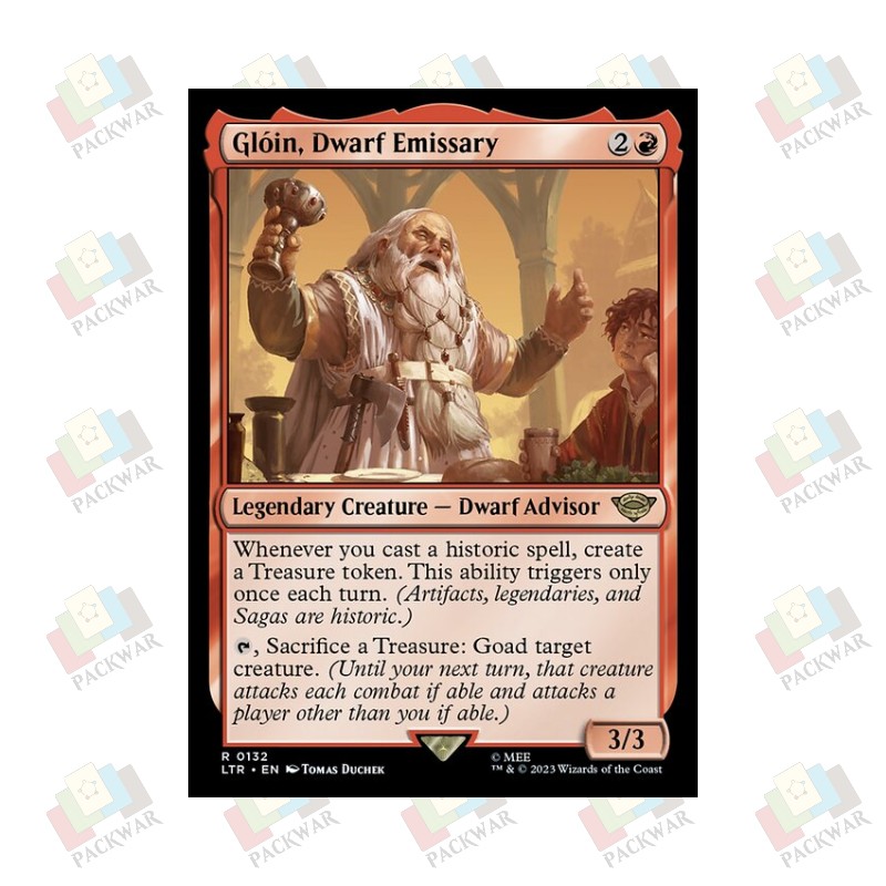 牌客窝 万智牌 矮人特使格罗因 Glóin, Dwarf Emissary 金 红 闪图片