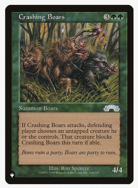 牌客窝 万智牌 冲撞公野猪 Crashing Boars 银 绿