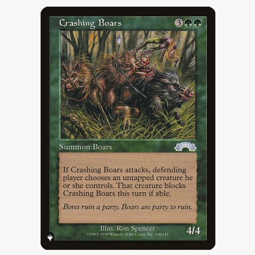 牌客窝 万智牌 冲撞公野猪 Crashing Boars 银 绿