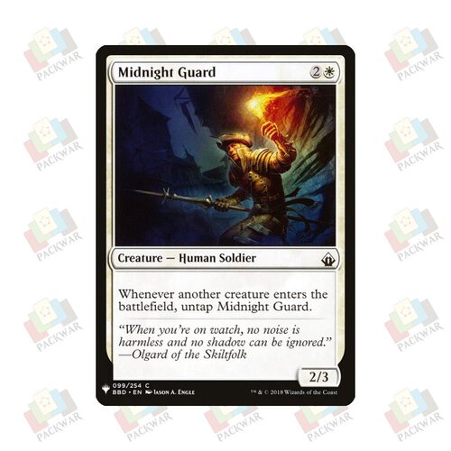 牌客窝 万智牌 午夜哨兵 Midnight Guard 铁 白 闪