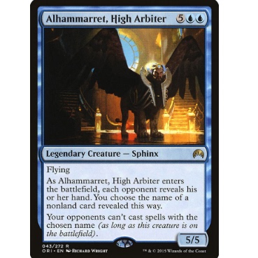 万智牌 高等仲裁者阿哈玛瑞特 Alhammarret,High Arbiter 金蓝 闪