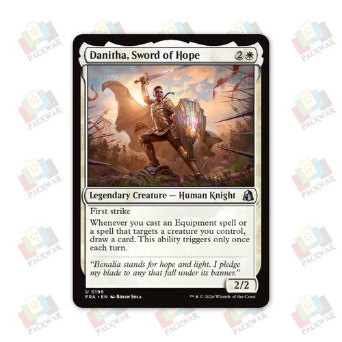 牌客窝 万智牌 希望之剑达妮莎 Danitha, Sword of Hope 银 白 闪