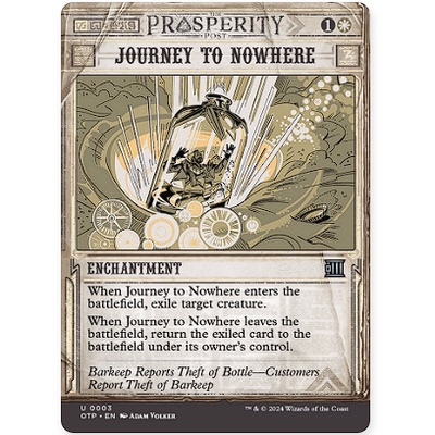 牌客窝 万智牌 未知旅程 Journey to Nowhere 银 白