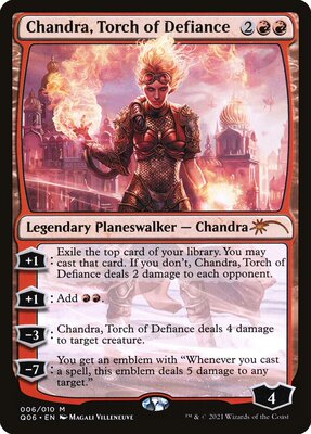 万智牌 反抗烈炬茜卓 Chandra, Torch of Defiance 秘稀 红色