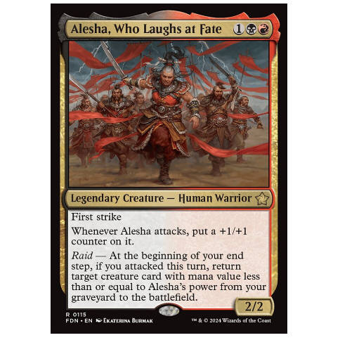 万智牌 嘲命者阿列莎 Alesha, Who Laughs at Fate 金 多色