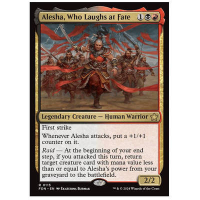 万智牌 嘲命者阿列莎 Alesha, Who Laughs at Fate 金 多色