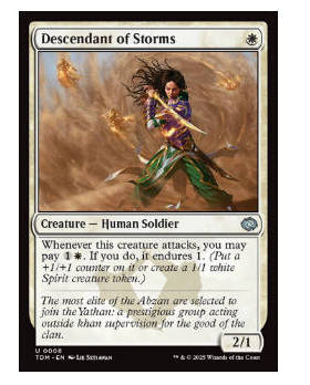 牌客窝 万智牌 风暴后裔 Descendant of Storms 银 白色