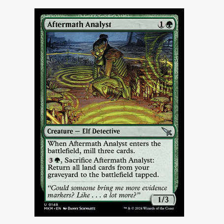 牌客窝 万智牌 事后分析师  Aftermath Analyst 银 绿
