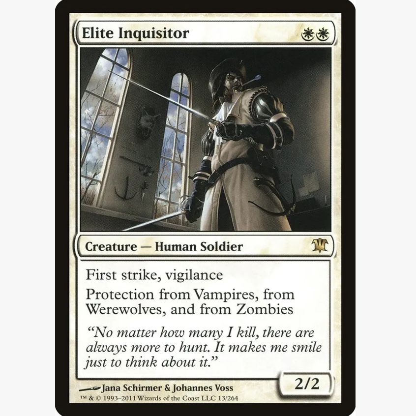 牌客窝 万智牌  精英审判官 Elite Inquisitor 金 白色