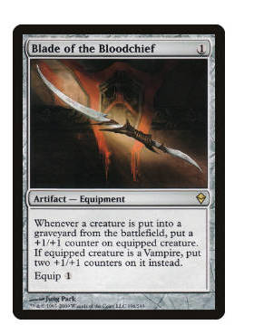 牌客窝 万智牌 血侯之刃 Blade of the Bloodchief 金 无色 闪