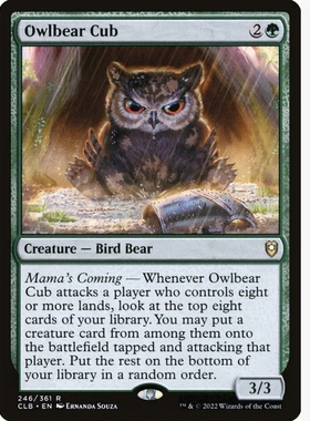 牌客窝 万智牌 枭头幼熊 Owlbear Cub 金 绿色
