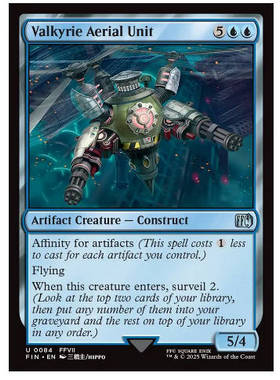 牌客窝 万智牌 螺旋飞行重炮 Valkyrie Aerial Unit 银 蓝色