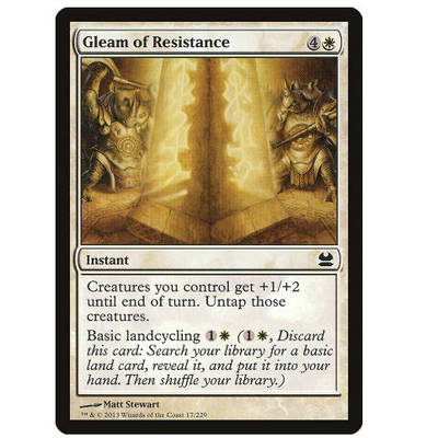 牌客窝 万智牌 反抗突现 Gleam of Resistance 铁 白