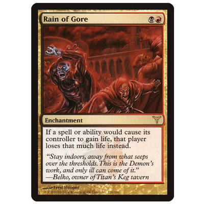 牌客窝 万智牌 血块雨 Rain of Gore 金 多色