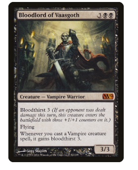 牌客窝 万智牌  法兹各血领  Bloodlord of Vaasgoth 秘稀 黑色