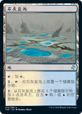 牌客窝 万智牌 石灰盐池 Calciform Pools 银 地