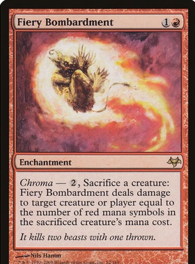 牌客窝 万智牌  猛烈轰炸 Fiery Bombardment 金 红色