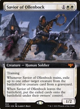 牌客窝 万智牌 欧雷巴救星 savior of Ollenbock 秘稀 白 闪