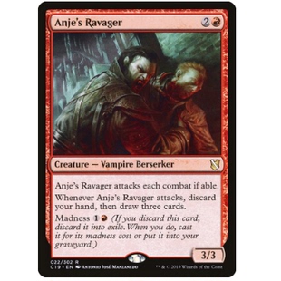 牌客窝 万智牌  安姬的噬血客 Anje's Ravager  金 红 英文