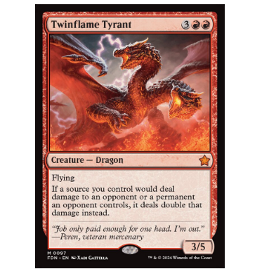 牌客窝 万智牌  双焰暴君  Twinflame Tyrant  秘稀 红 闪