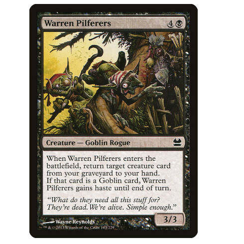 牌客窝 万智牌 繁殖地小偷 Warren Pilferers  铁 黑