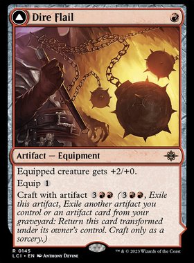 牌客窝 万智牌 焦炬连枷 Dire Flail  金 红