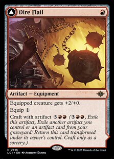 牌客窝 万智牌 焦炬连枷 Dire Flail  金 红