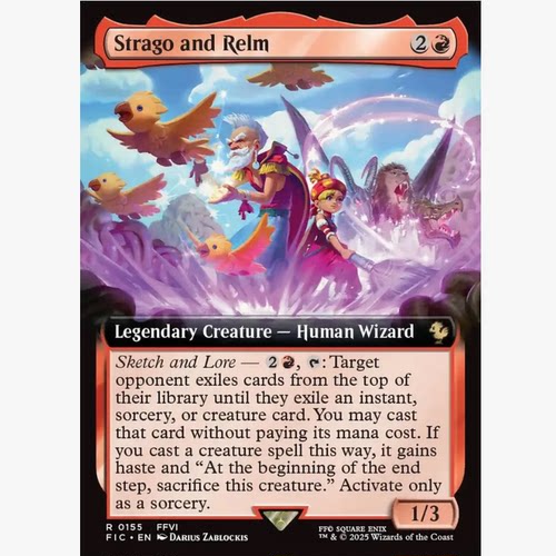 牌客窝 万智牌 斯特拉格斯与瑞姆 Strago and Relm 金 红色