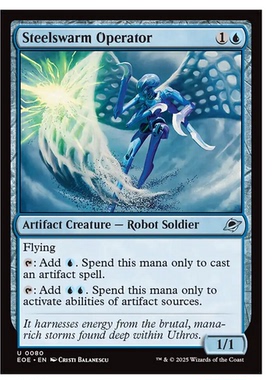 牌客窝 万智牌 钢虫操作械 Steelswarm Operator 银 蓝色